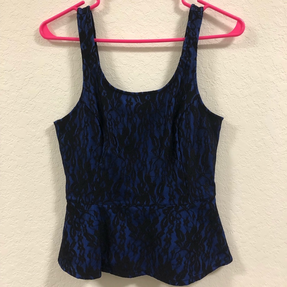 Express Peplum Lace Tank Top